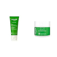 Weleda Skin Food Body Butter Vegan Body Care (1 x 150 ml) un Skin Cream Skin Food, Rich Natural Cosmetics ķermeņa krēms pēdu, roku un elkoņu ādai (1 x 75 ml)