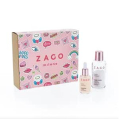 ‎Zago Zago Milano Glow Kit Special Box, dāvanu kastīte, balinātājs, Happy In Pink, 60 g + serums ar barojošu eļļu 30 ml