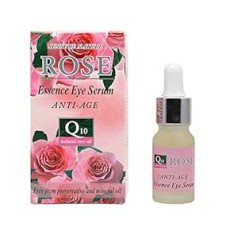 Ae Aroma Essence Anti-Age acu serums ar dabīgu rožu eļļu, Q10 un E vitamīnu, pretgrumbu acu kopšanas serums, mazina smalkās līnijas, grumbas un tumšos lokus 10 ml