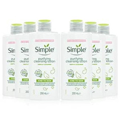 Simple Simple Kind To Skin attīrošs tīrīšanas losjons 200 ml Iepakojumā pa 6 1,5 L