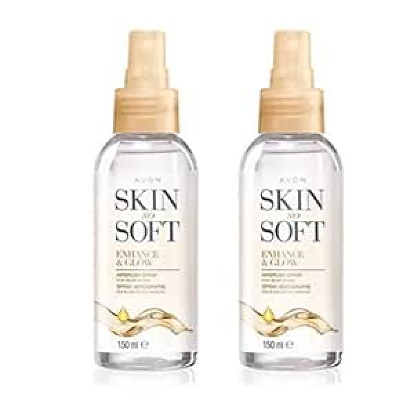 Generic 2 x Avon Skin So Soft ENHANCE & GLOW AIRBRUSH SPRAY MEDIUM SKIN 150 ml