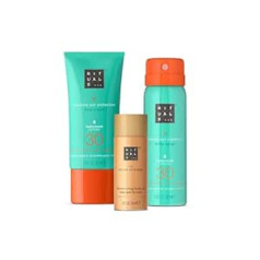 Rituals The Ritual of Karma - Summer Trio - Face Sun Cream with SPF 30, Sun Cream Spray with SPF 30 and Shimmering Body Oil - Lotus and White Tea Gift Set