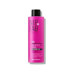 Nip+Fab Nip + Fab Salicilskābe Fix Tonic Extreme 2% | Sejas toniks ar salicilskābi | Hialuronskābe | Pantenols | BHA skābe | Mitrinošs sejas toniks | Pretpūtītes ārstēšana | 190 ml