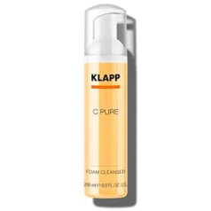 Klapp Cosmetics - C Pure - Putu tīrīšanas līdzeklis - Attīrošas putas ar uzmundrinošu efektu - rūpīgai bagātīgai tīrīšanai - Piemērota visiem ādas tipiem - 200 ml