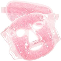 Kisangel 2 sets beauty mask beauty set ice pack eye mask pink gel hot and cold pink the top is made of PVC the bottom is made of super soft fleece and the