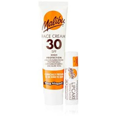 Malibu Duo Pack Sun Protection sejas krēms un lūpu balzams SPF 30 ūdensizturīgs