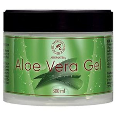 Aromatika Trust The Power Of Nature Aloe Vera Gel 300 ml - Mitrinošs līdzeklis sejai - Matiem un ķermenim - Nomierinošs ādas želeja - Atvēsinošs želeja visiem ādas tipiem - Alvejas želeja sausai ādai - Skūšanās želeja