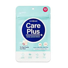 Olive Young Care Plus plankumu plāksteris hidrokoloīdiem pūtītēm korejiešu plankumiem, lai segtu pūtītes, pūtītes un plankumus traucētai ādai un sejai 102 gabali - 10 mm x 72ea + 12 mm x 30