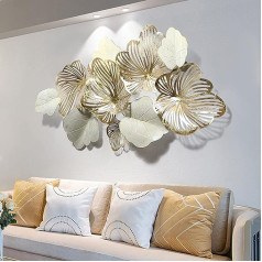 3D Wall Decoration Metal Wall Decoration Wall Sculptures Creative Handmade Leaves Metal Flower Wall Art Decoration 160 x 80 cm / 63 x 31 cm