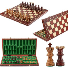 Ambassador De Luxe Exclusive Cherry 54 cm/21 Premium Quality Wooden Chess Set, Hand Classic Game