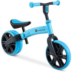 Балансировочный велосипед Yvolution Y Velo Junior для малышей, 9 дюймов, велотренажер без педалей для детей, раннее обучение, с 3 регулируемыми колеса