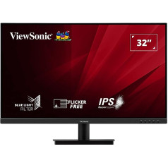 Viewsonic VA3209-2K-MHD 80 cm (32 collas) biroja monitors (QHD, IPS, HDMI, DisplayPort, VGA, Eye-Care, Eco-Mode) Melns