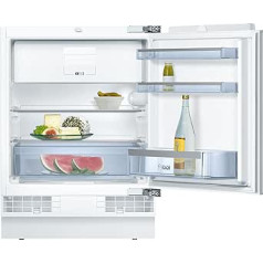 Bosch KUL15AFF0 Series 6 zem montāžas ledusskapis, 82 x 60 cm padziļinājums 123 l, plakana eņģe, ražots Vācijā, LED apgaismojums vienmērīgs apgaismojums, vairāku kārbu augļu un dārzeņu uzglabāšana