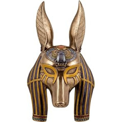 Verones maska Ēģiptes Dievs Anubis 29 cm Sienas Dekorācija Ēģiptes faraona figūra Bronzēta