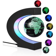 Magnetic Floating Ball, Multicolor Changing LED Floating Globe, Floating Rotating World Map Decorative Lamp, Cool Gifts, Night Light for Office, Home, Desk Decoration