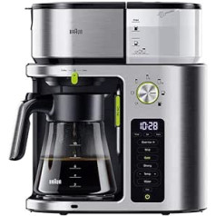 Braun Household Braun MultiServe Drip Coffee Maker with Direct Choice of 7 Serving Sizes, Silver