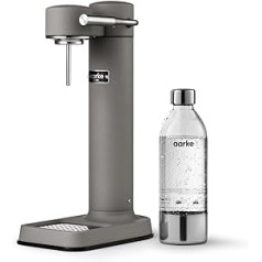 Aarke Carbonator 3, Premium Wassersprudler aus Edelstahl mit Aarke Flasche, Mattgrau Finish