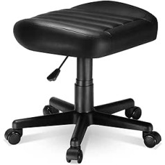 EUREKA ERGONOMIC ķebļa augstums regulējams, Ergonomisks biroja krēsls, krēsls ar neslīdošu pamatni, 360° rotējošs krēsls, sēdekļa augstums 35-43 cm