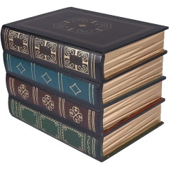 CLISPEED viltotu grāmatu uzglabāšanas kaste Cru grāmatas Dekorācijas grāmatas Rotājumi mājas glabāšanai Dārgumu lāde Dāvanas B stils