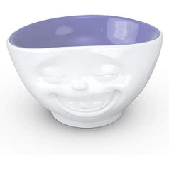 FIFTYEAST PRODUKTI / Krūzes / Bļoda “Laughing” (porcelāns, 500ml, balts, iekšpuse: lavanda, Ražots Vācijā)