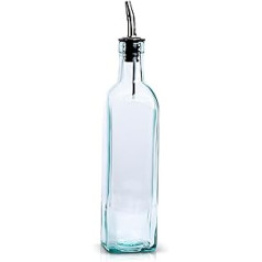 EHOMEA2Z Itālijas stikla olīveļļas dozatora pudele — 473 ml eļļas un etiķa krūze ar nerūsējošā tērauda snīpi virtuvei, gaiši zaļa nokrāsa (1, 16 oz)