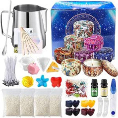 TAVADA DIY Candle Making Set, DIY Scented Candle Gifts Candle Making Kit, 8 Candle Tins, DIY Candle Making Accessory Set, Candle Making Set for Candle Beginners