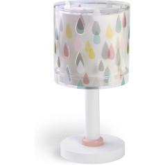 Dalber Kinder Tischlampe Nachttischlampe Color Rain Regenfarbe Rosa, 15 x 15 x 30 cm