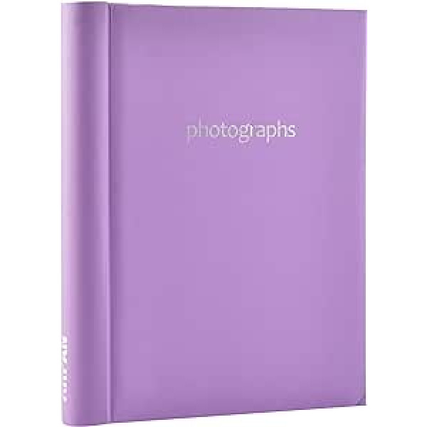 ARPAN Selbstklebendes Fotoalbums ar 20 Blatt/40 Seiten, Spiralbindung, Pastellviolett, 25 x 29 cm