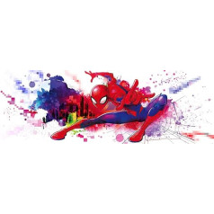 Komar Photo Wallpaper Spider-Man Graffiti Art Size 368 x 127 cm (Width x Height), 4 Pieces, Includes Paste - Wallpaper, Children's Room, Marvel - 4-4123