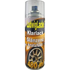 Caurspīdīgas lakas glancēts aerosols 1 x 400ml 1K caurspīdīgas lakas aerosols