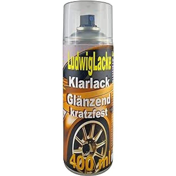 Caurspīdīgas lakas glancēts aerosols 1 x 400ml 1K caurspīdīgas lakas aerosols