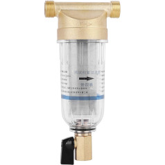 BORDSTRACT Water Filter 1 Inch 1/2 Inch Male Thread Reusable Spin Down Sediment Water Filter, Water Filter, Tap Water Pre-Filter Sediment Filter for Well Water Hose Sediment Filter