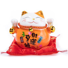 Mazs japāņu kaķis Maneki Neko naudas kaste — veiksmi, laimi, aizsardzību