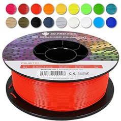 3D FREUNDE Premium PLA Filament 1.75 mm, 1 kg Spool | EU Manufacture | Optimised for 3D Printers | Improved Strength | Biodegradable | Precision ±0.02 mm | Easy Printing - Fire Red