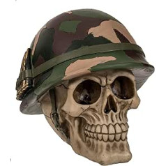 MIK funshopping Skull Money Box Money Box (Camouflage Helmet Skull)