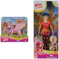 Simba 109480092 - Mia and Me Unicorn Kyara & 109480091 - Mia and Me Doll Mo with Glass Eyes