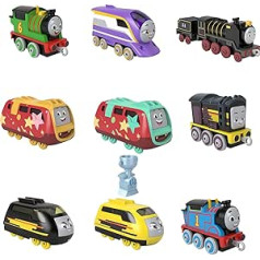 Fisher-Price Thomas & Friends Sodor Cup Racers 9 komplektu lietie stumjamie rotaļu vilciena dzinēji pirmsskolas vecuma bērniem no 3 gadu vecuma