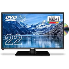 Cello C2220FSDE 22 collu (54,6 cm pa diagonāli) Full HD LED televizors ar iebūvētu DVD atskaņotāju un DVBT2 S2 trīskāršu uztvērēju — melns