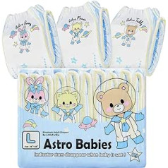 LittleForBig Adult Printed autiņbiksīšu iepakojums pa 10 — Astro Babies (lieli 36–46 collas)