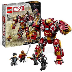 LEGO 76247 Marvel Hulkbuster: Vakandas kauja, Atriebēju bezgalīgā kara rotaļlieta ar Brūsa reklāmkaroga mini figūriņu, darbības figūra bērniem no 8 gadu vecuma, daudzkrāsaina