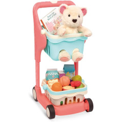 B. toys Shopping Trolley for Children with Toy Shopping Basket, Food, Cuddly Toy, Picture Book - Children's Kitchen, Play Kitchen, Shop Accessories from 2 Years