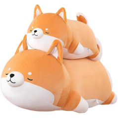 Cpoeof Shiba Inu plīša rotaļlieta, 35/55 cm plīša rotaļlieta suņiem, Corgi plīša rotaļlieta, mīksta plīša rotaļlieta, dāvanas meitenēm un zēniem (70 cm/27,55 collas)