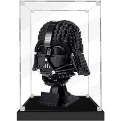 Acrylic Display Case for Lego Helmet 75304/76165/76187/75305/76199/75328/75327, Dustproof Display Case for Model Making, Collectibles (Window Only)