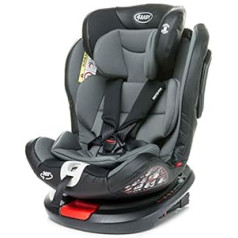 4BABY Roto-Fix 360° bērnu autokrēsliņš 0-36 kg 0-12 gadi ar Isofix ECE R46 pelēks