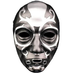 Claofoc 3D Death Eater Mask Helovīna šausmu Cosplay Malfoy Lucius maska karnevāls bārs ballīte masku kostīmu rekvizīti Sveķu maskas ķivere