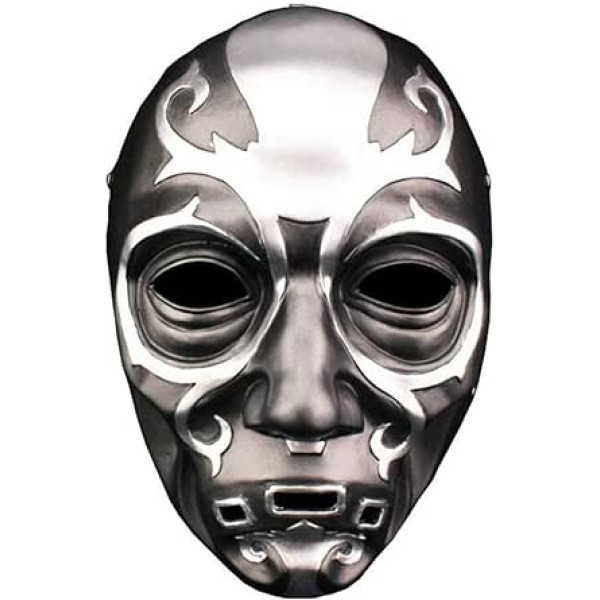 Claofoc 3D Death Eater Mask Helovīna šausmu Cosplay Malfoy Lucius maska karnevāls bārs ballīte masku kostīmu rekvizīti Sveķu maskas ķivere