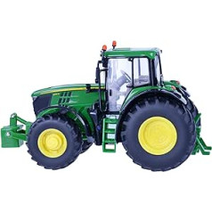 John Deere 6195M traktors, stumjama rotaļlieta no augstas kvalitātes plastmasas, interaktīvas stumjamās rotaļlietas maziem bērniem no 3 gadu vecuma un oriģinālo kopiju cienītājiem