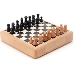 A&A 11" dižskābarža koka šaha komplekti ar atvilktni, modernas luksusa figūriņas, dekoratīva dižskābarža kaste ar koka šaha figūriņām, dāvanu ideja galda spēlēm