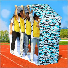Laukuma dienas komandu spēle, spēle Skriešanas paklājs, bērni Pieaugušie Savvaļas dienas aktivitātes Piemājas ballīšu spēles Krāsaini ripojošie skriešanas paklāji (Izmērs: Kids-8M)