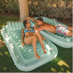 Float Joy Luftmatratze Pool Erwachsene Tanning Pool Aufblasbare Ente Groß Pool Spielzeug Schwimmtier für den Pool Wasserhängematte Pool Panzer mit Wasserpistole